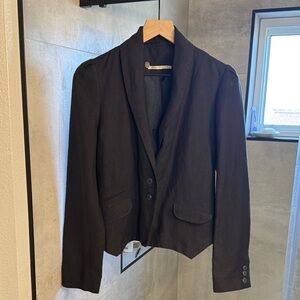 Les Chemins Blancs Women's Black Blazer Size 8 (38)